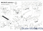 Photo-etched for model of helicopter Mi-8T Exterior Set (for Zvezda kit)