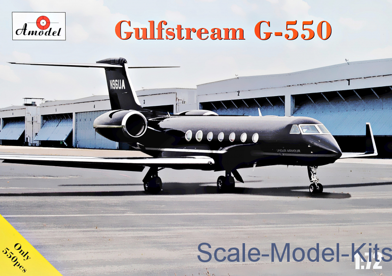 Scale Model kit Amodel 72361-1/72 Gulfstream G-550 Business Class Airplane