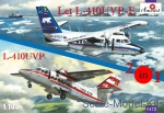 Civil aviation: Let L-410UVP-E & L-410UVP aircraft (2 kits in box), Amodel, Scale 1:144