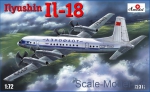 Civil aviation: Ilyushin IL-18, Amodel, Scale 1:72