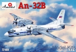 Civil aviation: An-32B civil aircarft, Amodel, Scale 1:72