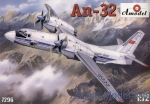 Transport aircraft: An-32 Soviet transport aircraft, Amodel, Scale 1:72