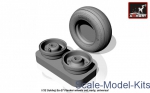 Wheels set 1/32 for Sukhoi Su-27 Flanker, early type