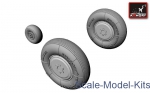 Detailing set: Sukhoj Su-7BKL wheels, Armory, Scale 1:48