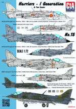 CTA7208 Decal: Harriers - 1st Generations & Two Seater (Spain, Thailand, India, USA - 6 Markings)