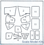 Mask for U1B/1C/1F for Italeri kit