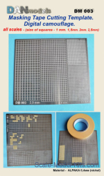 DAN003 Digital camouflage mask template, all scales