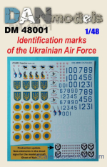 DAN48001 Decal: Identification marks of the Ukrainian Air Force + signs Ghost of Kyiv