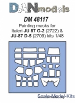 DAN48117 Painting masks for model Ju-87 G-2 & Ju-87 D-5, Italeri kit