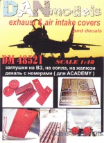 DAN48521 Mig-29 exhaust & air intake covers and decals (for ACADEMY)