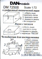 Airfield technical drawer, a sand box, a box for 'supplies