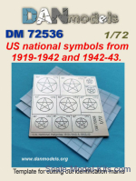 DAN72536 US aircraft national insignia (1919-42 and 1942-43) mask template