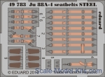 Photo-etched parts: Photoetched set for Ju 88A-4 seatbelts steel, ICM kit, Eduard, Scale 1:48