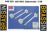 EDU-648029 Brassin 1/48 AIM-9M/L Sidewinder
