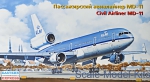 Civil aviation: Civil airliner MD-11, KLM, Eastern Express, Scale 1:144