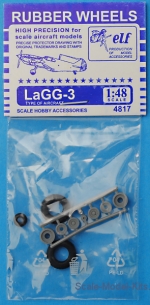 Detailing set: Rubber wheels for LaGG-3, ELF, Scale 1:48