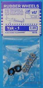 Detailing set: Rubber wheels for Yak-1, ELF, Scale 1:48