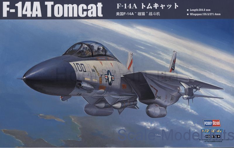 Hobby Boss - F-14A Tomcat - plastic scale model kit in 1:72 scale ...