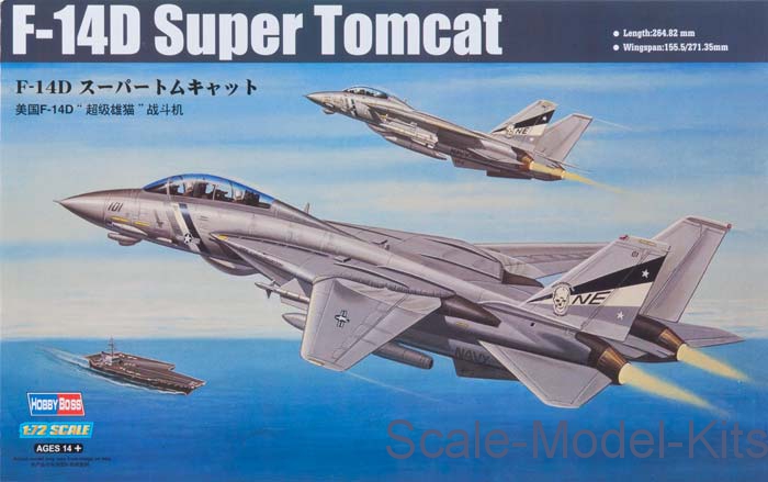 Hobby Boss - F-14D Super Tomcat - plastic scale model kit in 1:72 scale ...