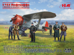 ICM48094 I-153 Luftwaffe with Pilots and Ground Personnel