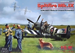 ICM48801 Spitfire Mk.IX with RAF pilots & ground personnel