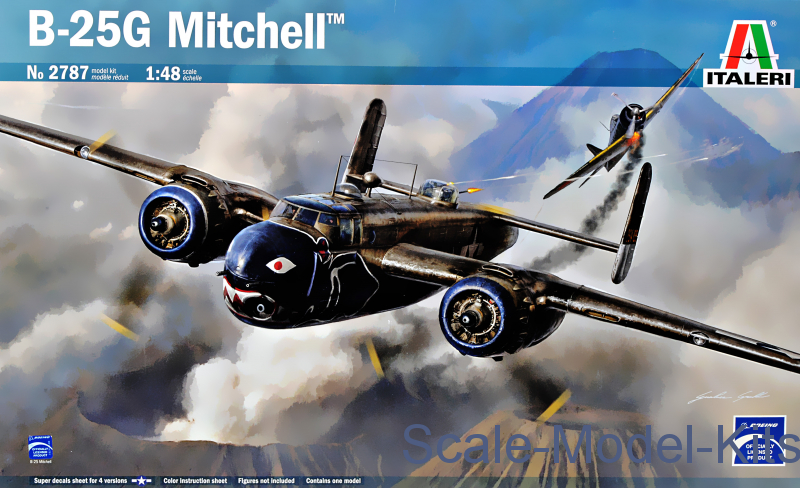 Italeri - Bomber B-25G "Mitchell" - Plastic Scale Model Kit In 1:48 ...