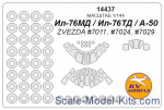 KVM14437 Mask 1/144 for Ilyushin IL-76MD/IL-76TD/A-50 (Zvezda)