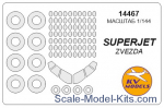 KVM14467 Mask 1/144 Superjet-100 and wheels masks