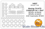 KVM14527 Mask for helicopter CH-47 + wheels, Revell kit