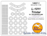 KVM14607-01 Mask for L-1011 Tristar (with side windows on fuselage) and wheels masks (Eastern Express)