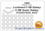 KVM14668 Mask for Lockheed C-5B Galaxy/C-5M Super Galaxy and wheels masks (Roden)