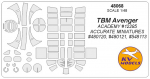 Decals / Mask: Mask 1/48 for TBM "Avenger" (Academy #12285), KV Models, Scale 1:48