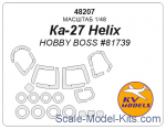 KVM48207 Mask 1/48 for Kamov KA-27 Helix + wheels masks (Hobby Boss)