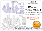 KVM48235-01 Mask 1/48 for Wessex HU.5/HAS. 1 (Double sided) + wheels masks (Italeri, ACADEMY)