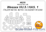 KVM48235 Mask 1/48 for Wessex HU.5/HAS. 1 + wheels masks (Italeri, ACADEMY)