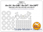 KVM72007-01 Mask 1/72 for An-24/An-24B/An-24T/An-24RT + wheels masks (Amodel)