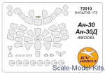 Decals / Mask: Mask for Antonov An-30 (Amodel), KV Models, Scale 1:72