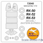 Decals / Mask: Mask for Yak-52 and wheels masks (Amodel), KV Models, Scale 1:72