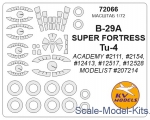 KVM72066 Mask for Boeing B-29A/B / Tu-4 and wheels masks (Academy)