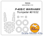 KVM72113 Mask for P-40 B/C Warhawk and wheels masks (Trumpeter)