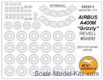 KVM72137-01 Mask 1/72 for Airbus A 400M “Grizzly” (Revell #04800) - Double sided + wheels masks