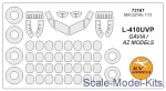 KVM72167 Mask 1/72 for L-410 + wheels masks