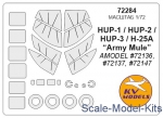 KVM72284 Mask for HUP-1 / HUP-2 / HUP-3 / H-25 + wheels, Amodel kit