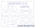 KVM72535 Mask for De Havilland Vampire T.11 and wheels masks (Airfix)