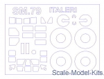 KVM72545 Mask for SM.79 Spaviero and wheels masks (Italeri)