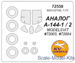 KVM72558 Mask for А-144-1 and wheels masks (Amodel)