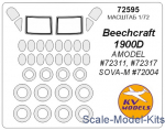 Decals / Mask: Mask for Beechcraft 1900D and wheels masks (Amodel), KV Models, Scale 1:72