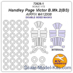 KVM72626-01 Mask 1/72 for Handley Page Victor B.Mk.2(BS) + wheels (Double sided), Airfix kits