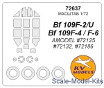 Decals / Mask: Mask for Bf-109F-2/F-4/F-6/U and wheels masks (Amodel), KV Models, Scale 1:72