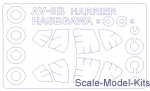 KVM72660 Mask for AV-8B Harrier 2/Harrier 2 Plus and wheels masks (Hasegawa)